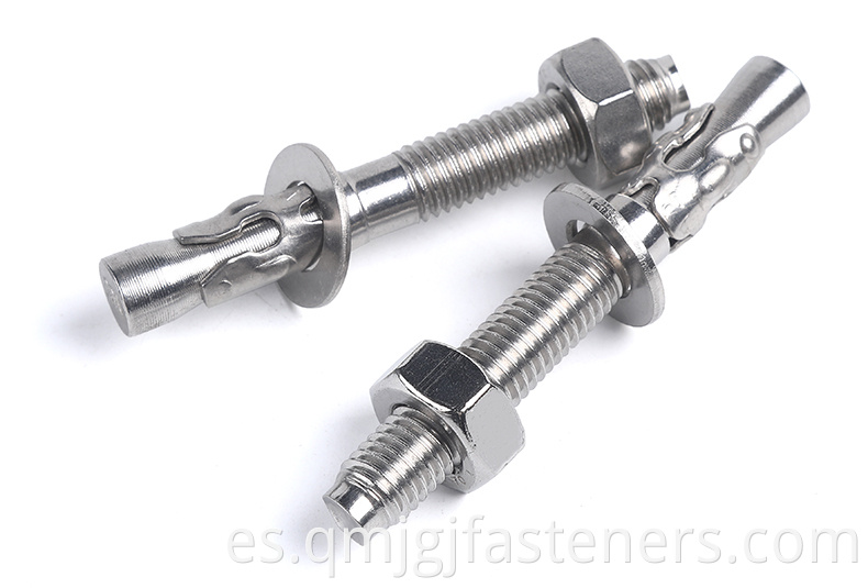 Ss304 Wedge Anchor Expansion Bolt With Nut And Washer Through Bolt Din Fastener3